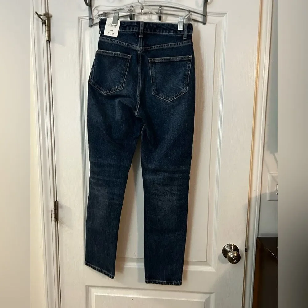 Zara high rise‎ ankle length jeans slim women’s US size 4 classic blue denim NWT